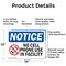Signmission No Cell Phone Use In Facility, 14 in W x Rectangle, Aluminum OS-2PACK-NS-A-1014-L-14415 - alternate 6
